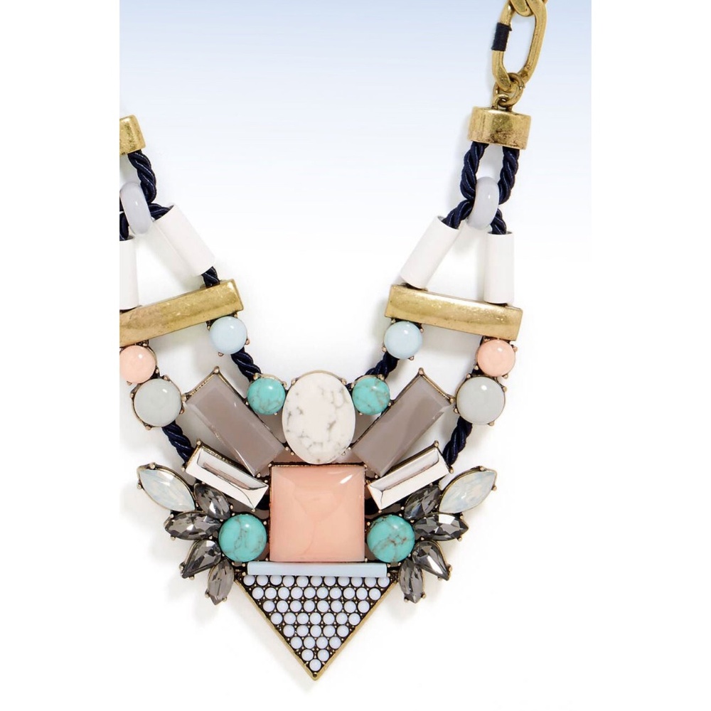 BAUBLEBAR Gold-Tone TIANNA Mixed Stone & Crystal Cluster Statement Necklace